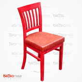 Pupa Ahşap Sandalye Kırmızı Renk