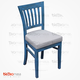 Pupa Ahşap Sandalye Mavi Renk
