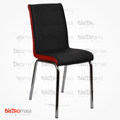 Siyah Kırmızı Nesrin Metal Sandalye