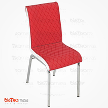 Nesrin Metal Sandalye Kırmızı Beyaz